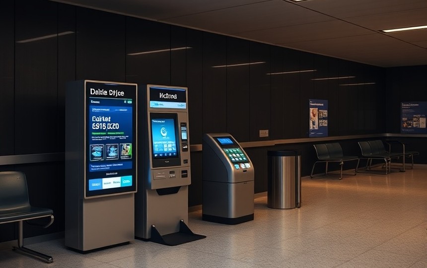Sala de espera ordenada con sistema de turnos
